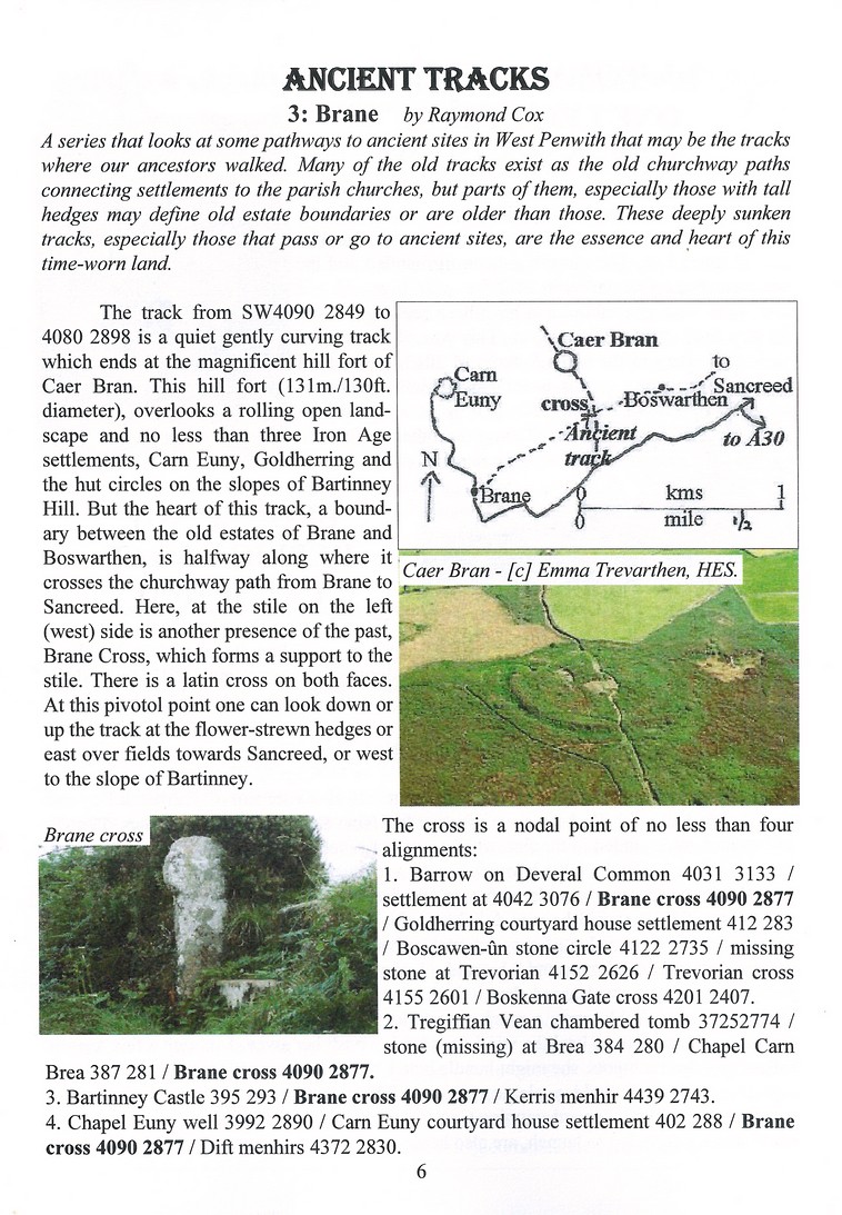 Ancient tracks in West Penwith - Brane